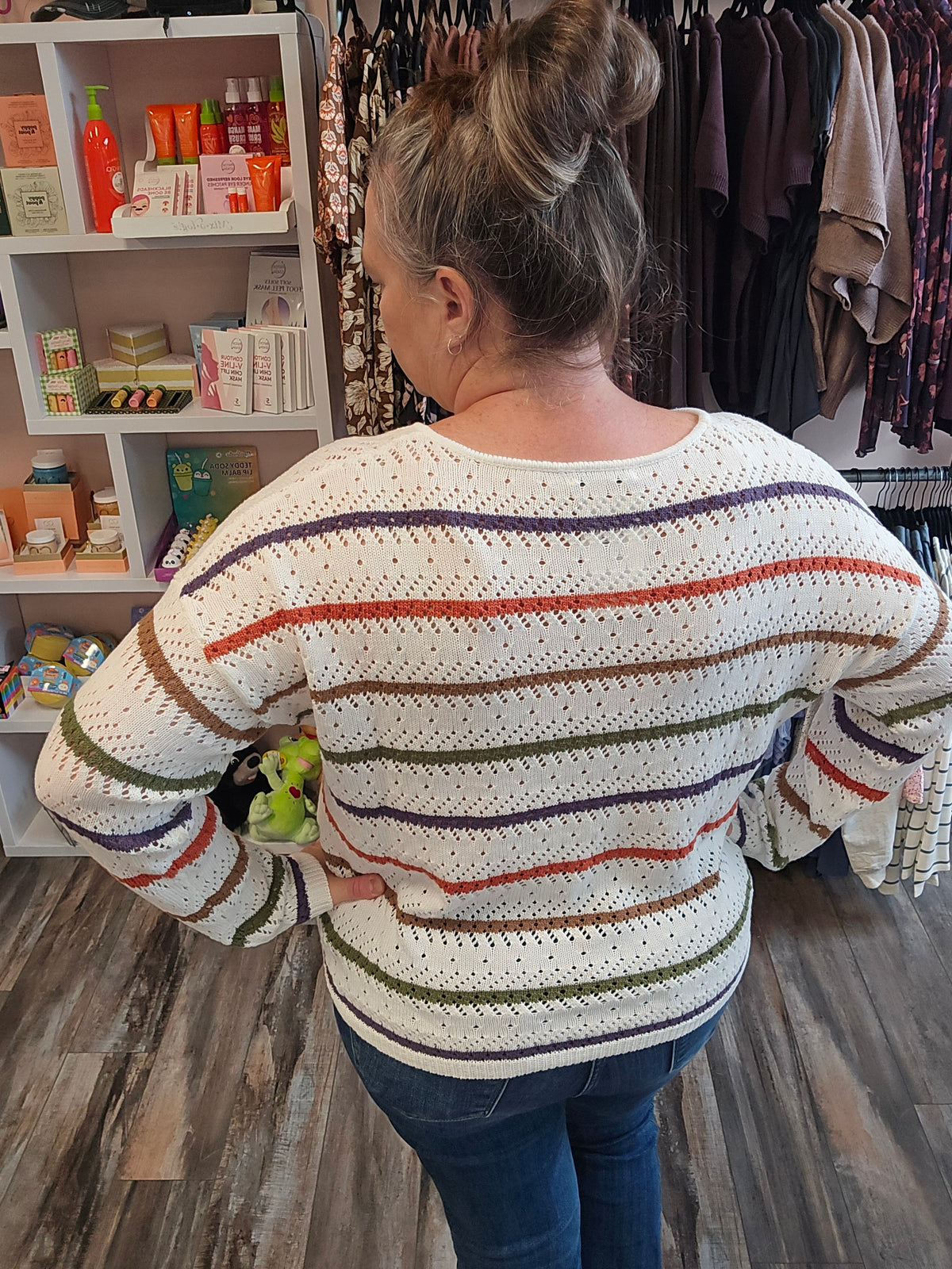 Multi Striped Knit Sweater