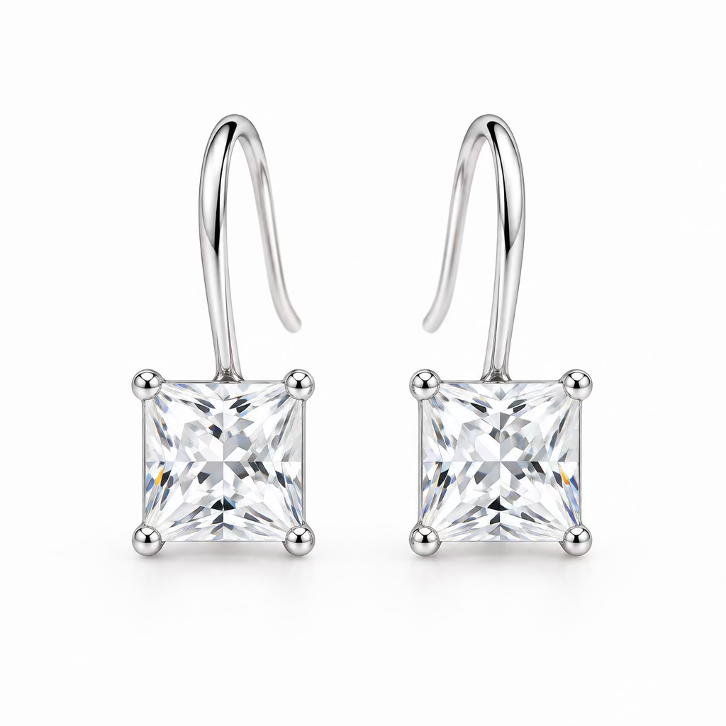 Silver Rhinestone Earrings