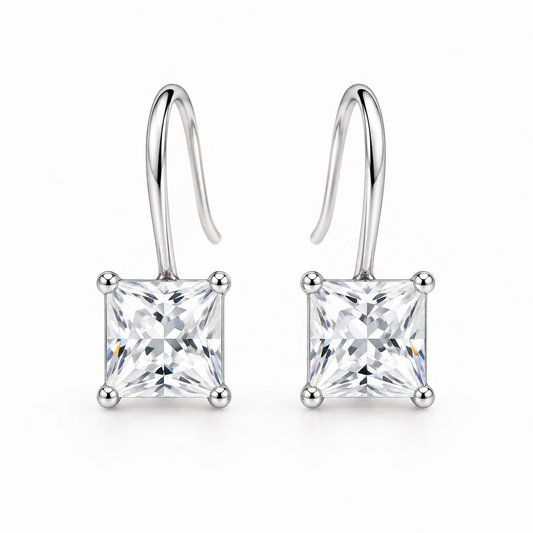 Silver Rhinestone Earrings