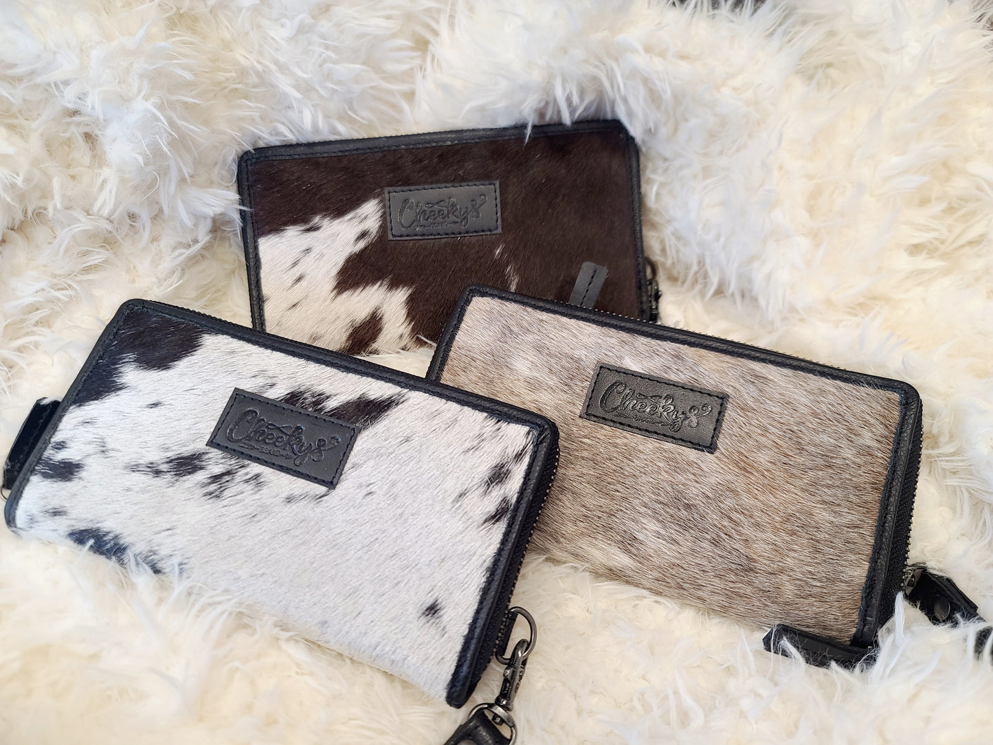Hair on Hide Leather Wallet/Clutch
