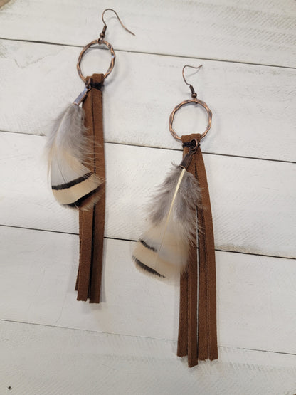 Boho Tassel & Feather Earring