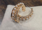 Gold and Pearl Hoop Earrings