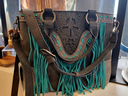 Black Western Tooled Purse