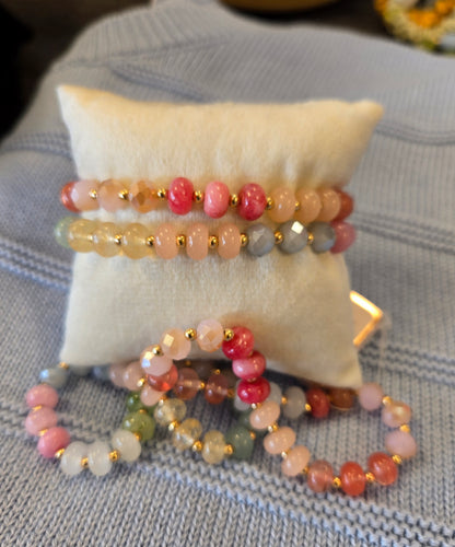 Natural Stone Beaded Stretch Bracelet