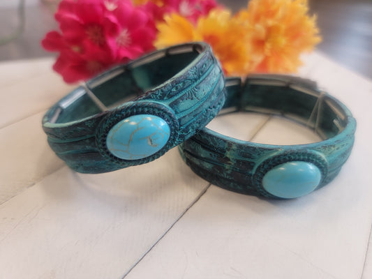 Patina & Turquoise Bracelet