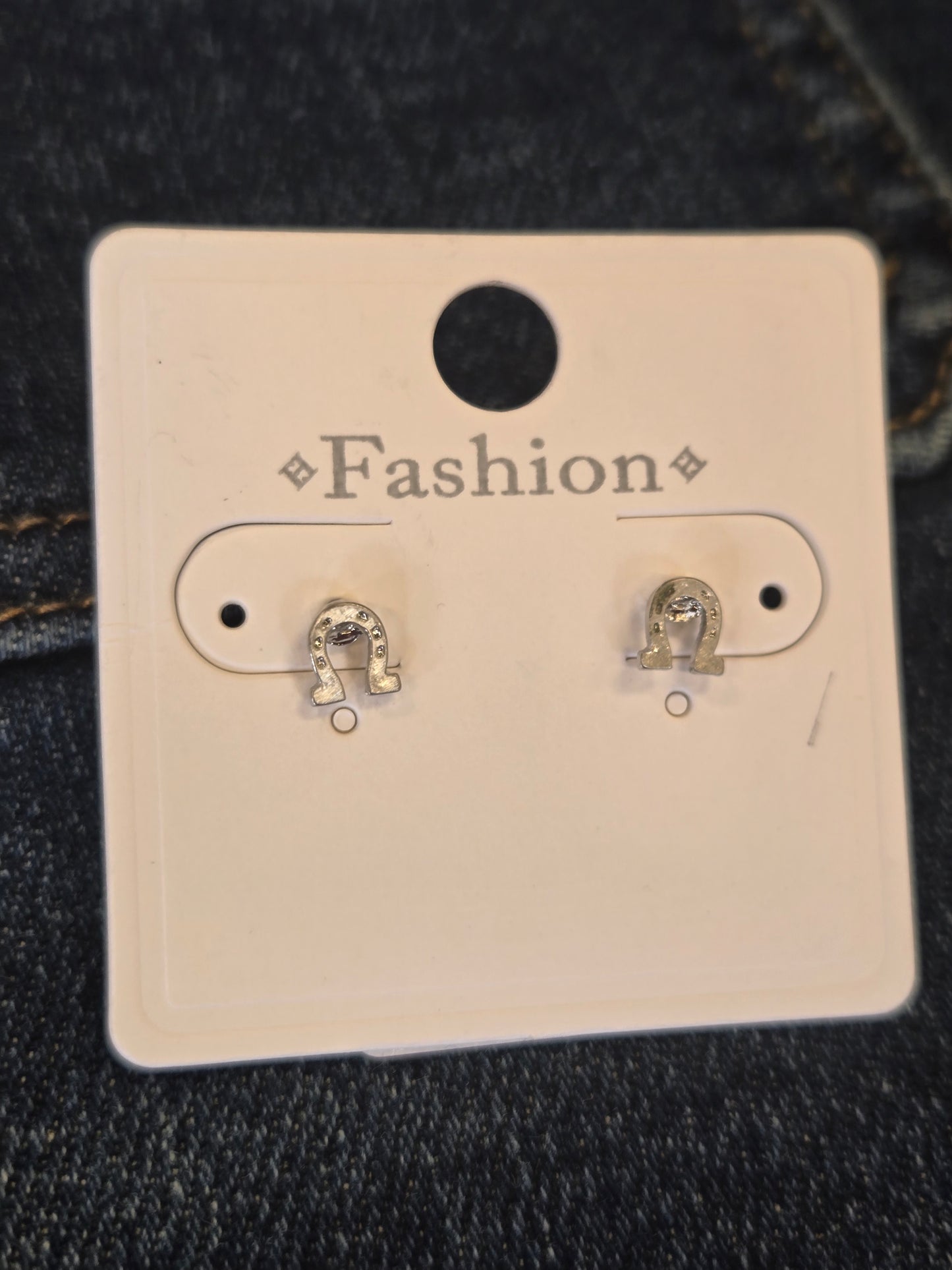 Silver Horseshoe Studs