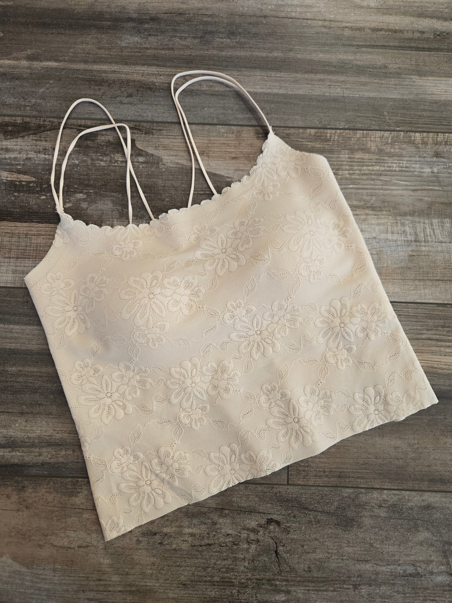 Nude Floral Lace Bralette