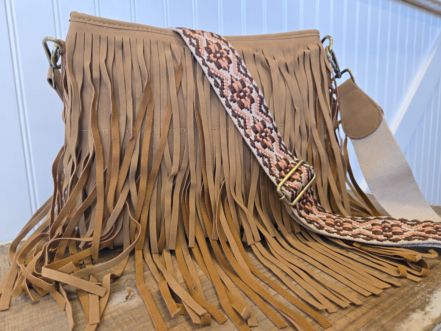 Sadie Fringe Crossbody with Guitar Strap