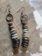 Aqua Terra and Wood Earrings
