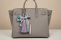 Braided Scarf and Tassell Bag Charm