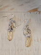 Hammered Two Tone Earrings