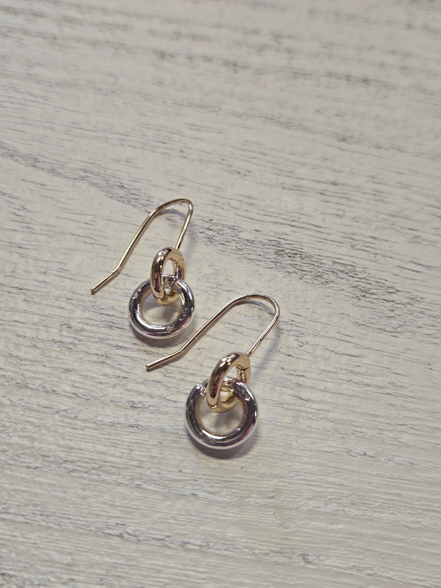 Gold & Silver Metal Link Earrings