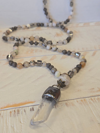 Longline Beaded Crystal Necklace