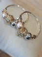 Textured Beaded Hoop Earrings