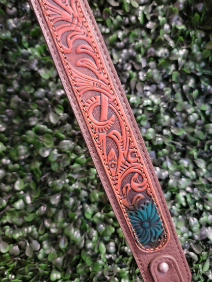 Turquoise Floral & Fringe Purse