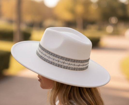 Boho Pattern Band Fedora Hat