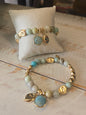 Earthy Stone Beaded Stretch Bracelet