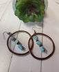 Blue Turquoise & Copper Earrings
