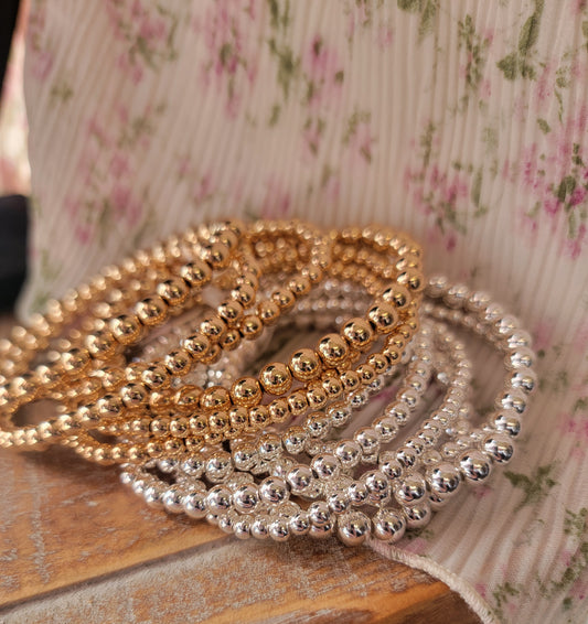 Set of 6 Stretch Beaded Bracelet