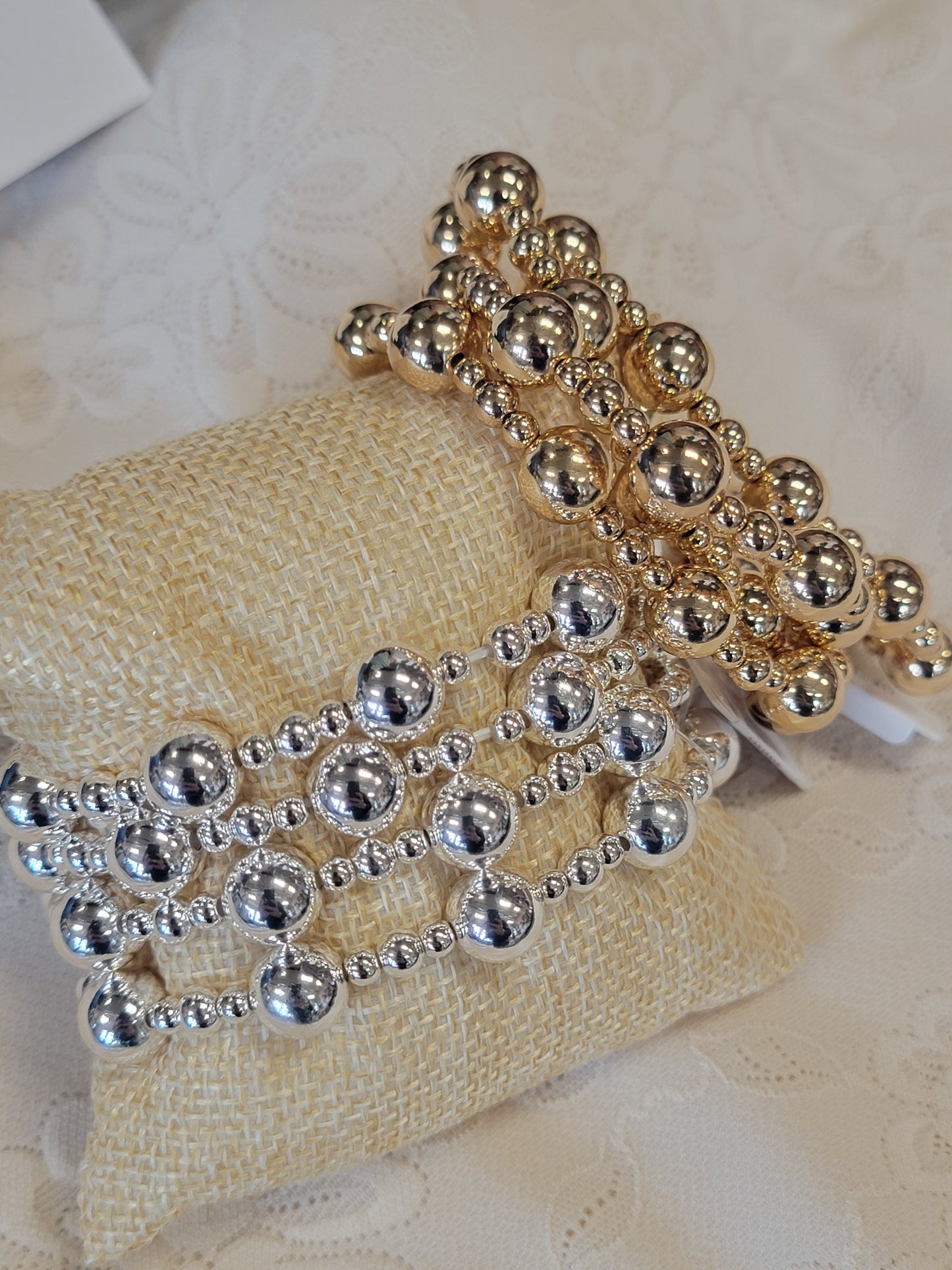 Multi Beaded Stretch Bracelet