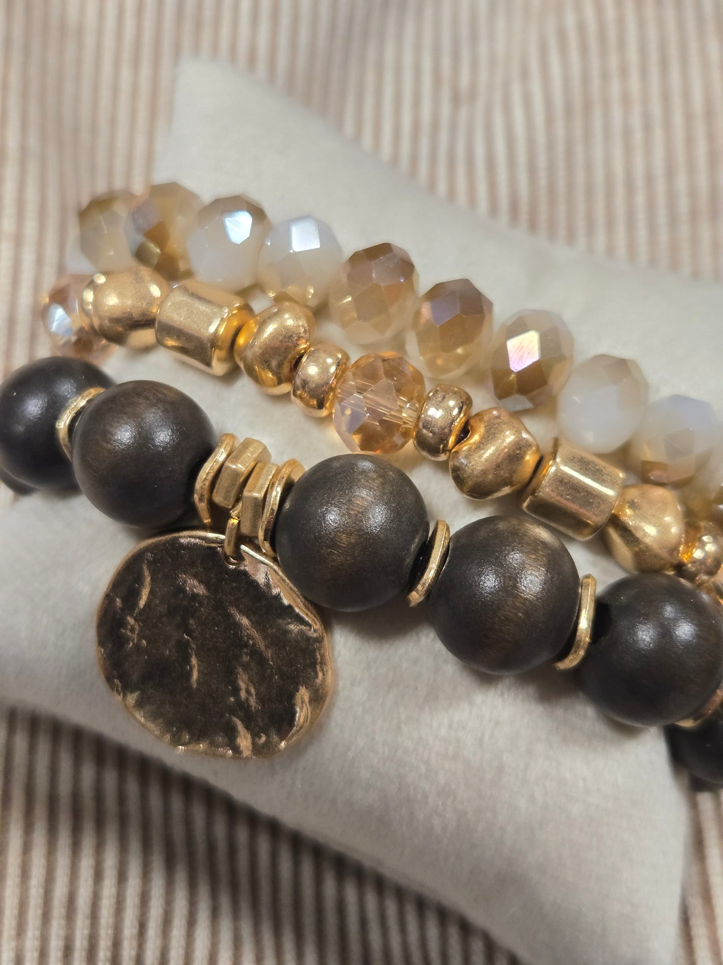 Set of 3 Natural Stone Bracelets