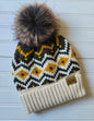 Knit Faux Fur Pom Beanie