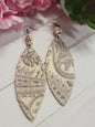 Oyster Paisley Oval Earrings