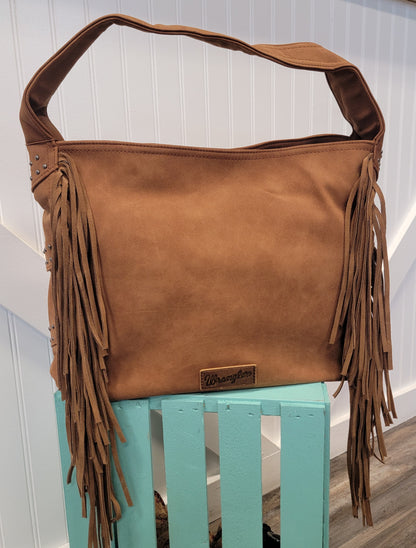Wrangler Faux Leather Fringe Tote Bag