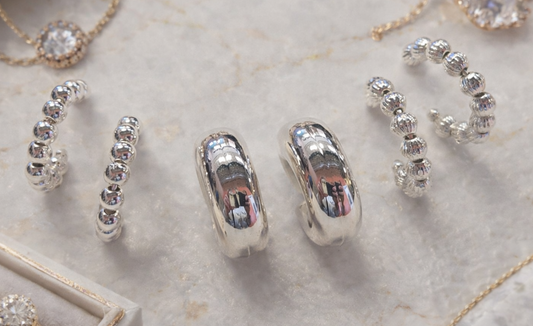 Set of 3 Silver Huggy Hoops