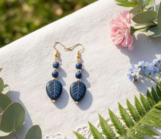 Blue Leaf earrings