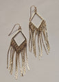 Gold Diamond Tassel Earrings