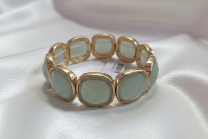 Opal Square Stone Stretch Bracelet