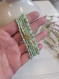 6 Strand Green Beaded Bracelet Set