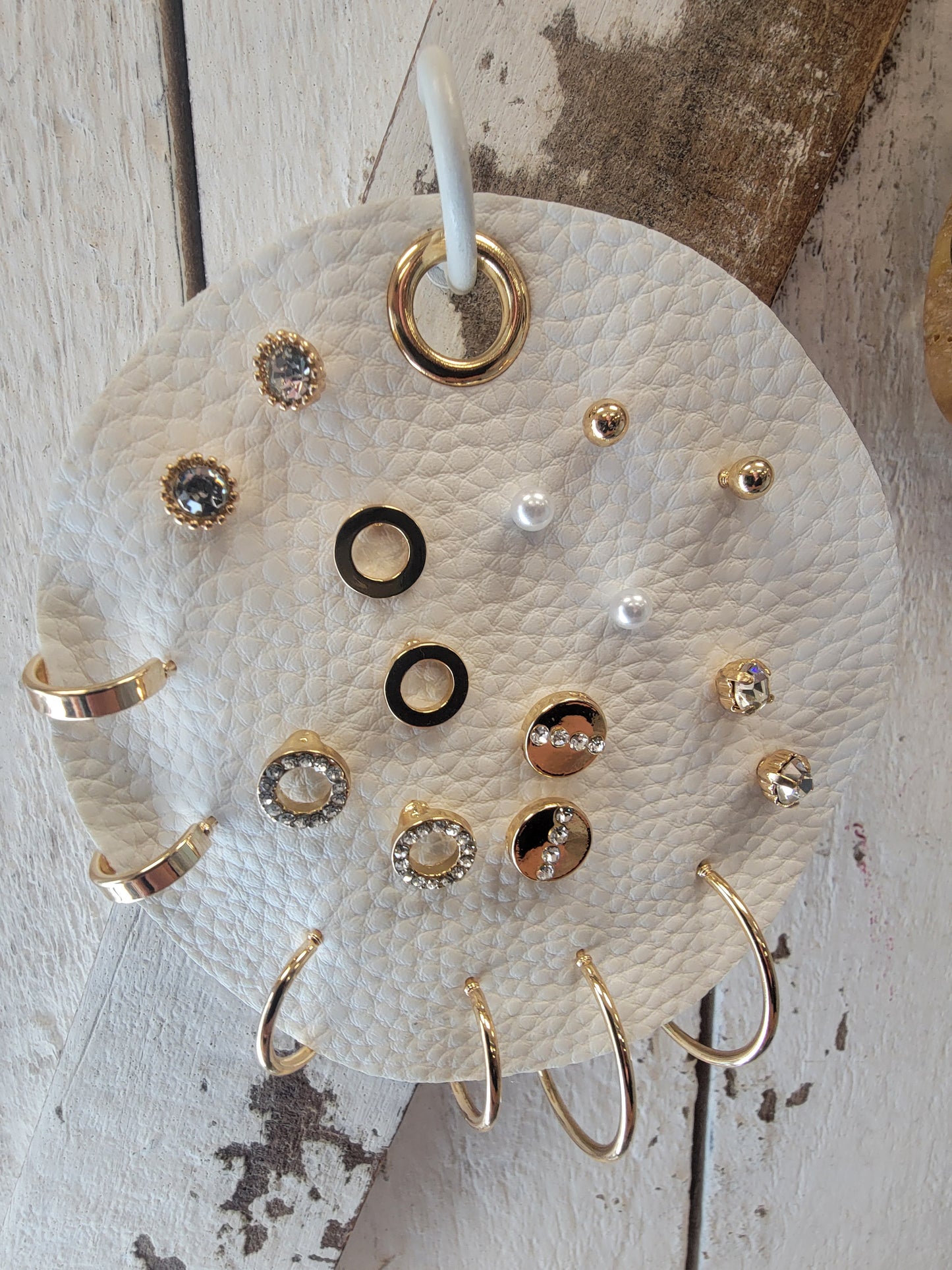 Set of 10 Geometric Stud and Hoop Set Earring