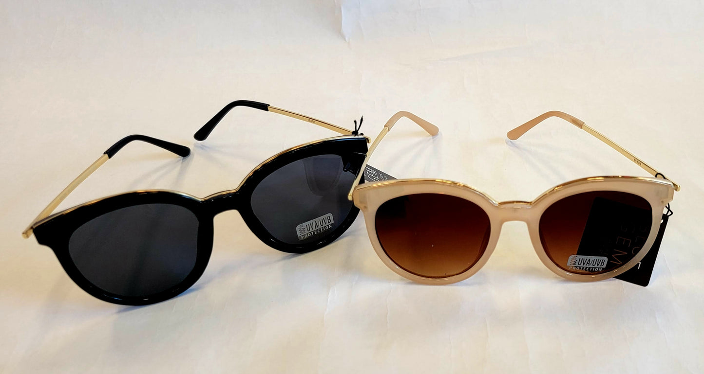 "Jade" Sunglasses + Readers with Gold Temple