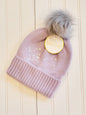 Kids Paint Splatter Beanie with Pom