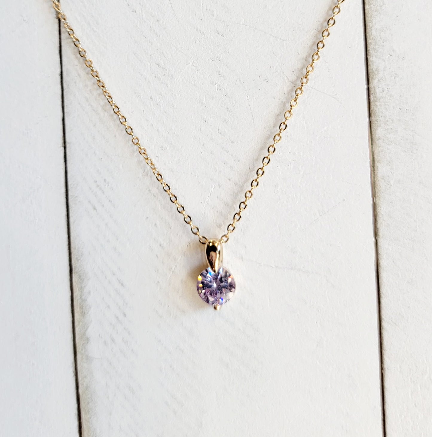 Cubic Zirconia Charm Necklace