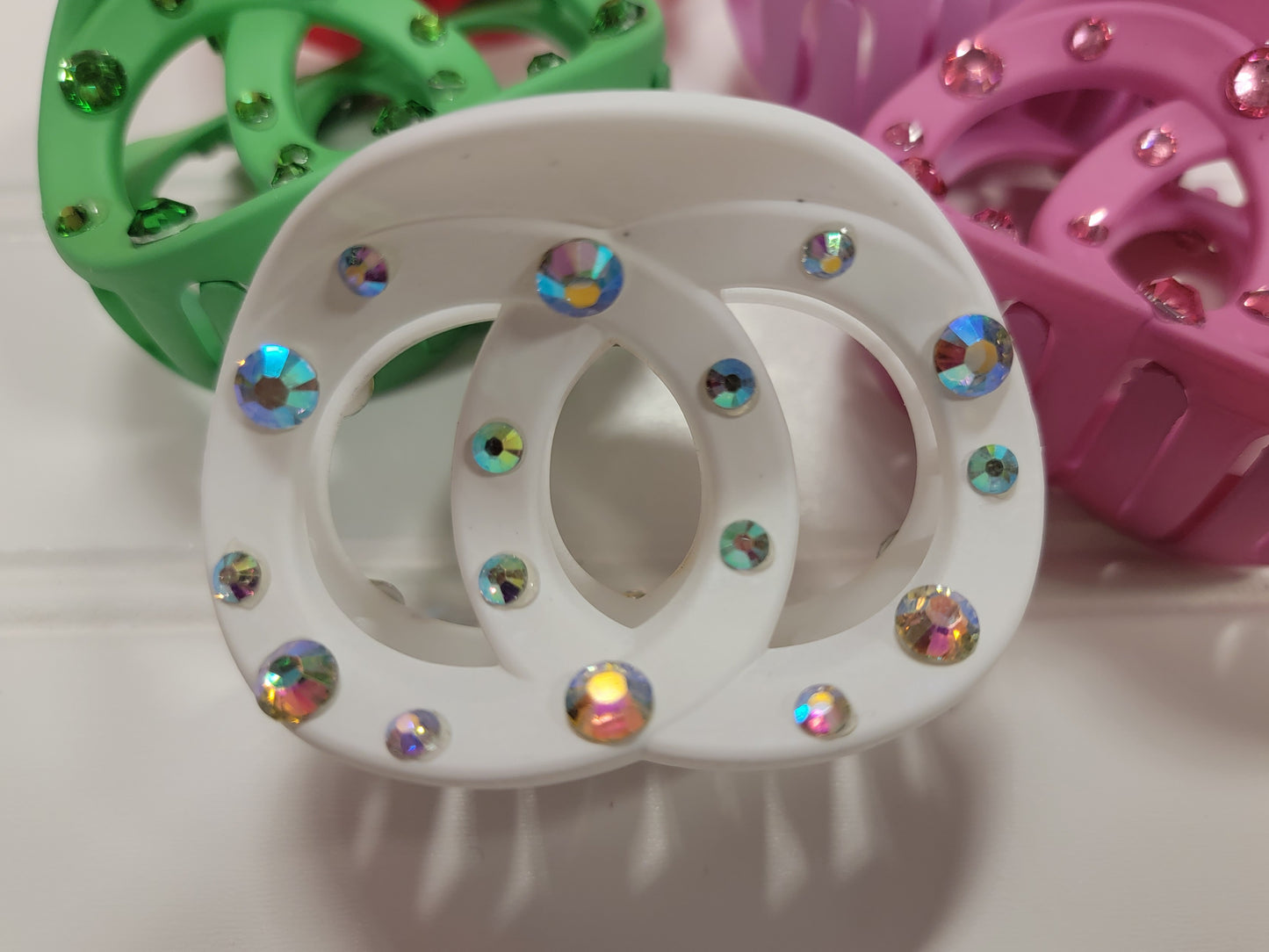 Colored Bedazzled Hair Clips