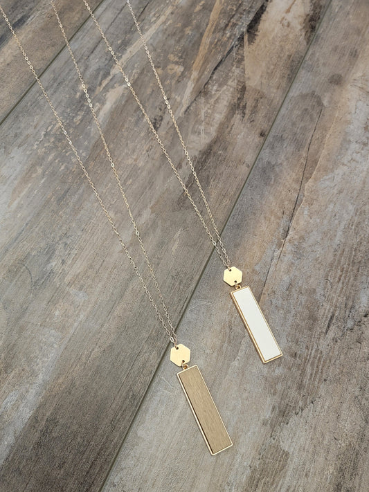 Wood Bar Necklace