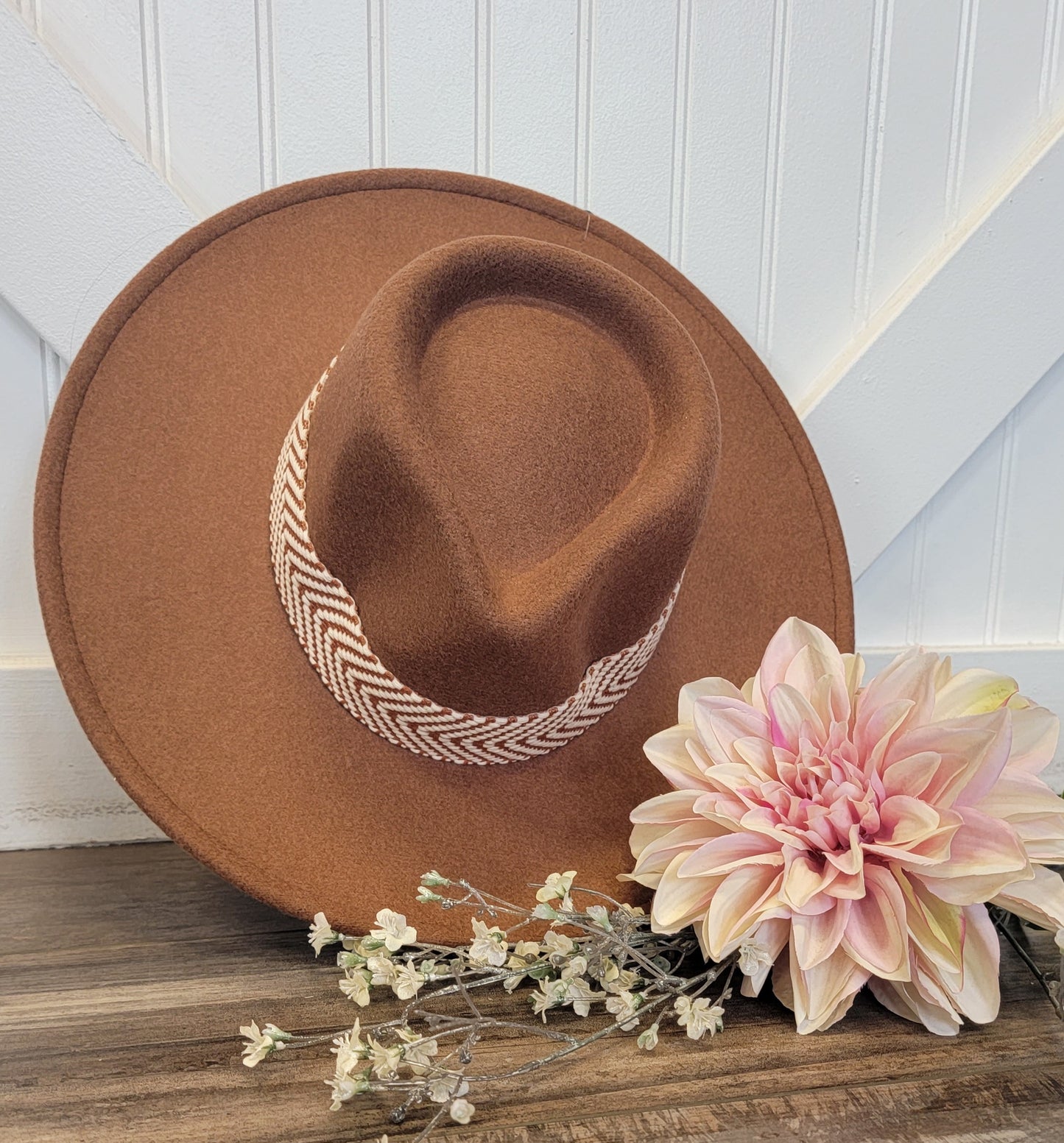 Wide Panama Hat with Thick Woven Band
