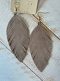 Soft Leather Leaf Earring