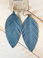 Soft Leather Leaf Earring