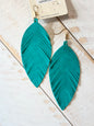 Soft Leather Leaf Earring