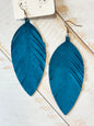 Soft Leather Leaf Earring