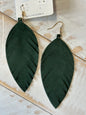 Soft Leather Leaf Earring