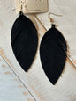 Soft Leather Leaf Earring