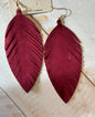 Soft Leather Leaf Earring