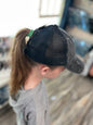 C.C. Kids Distressed Criss Cross Ponytail Cap