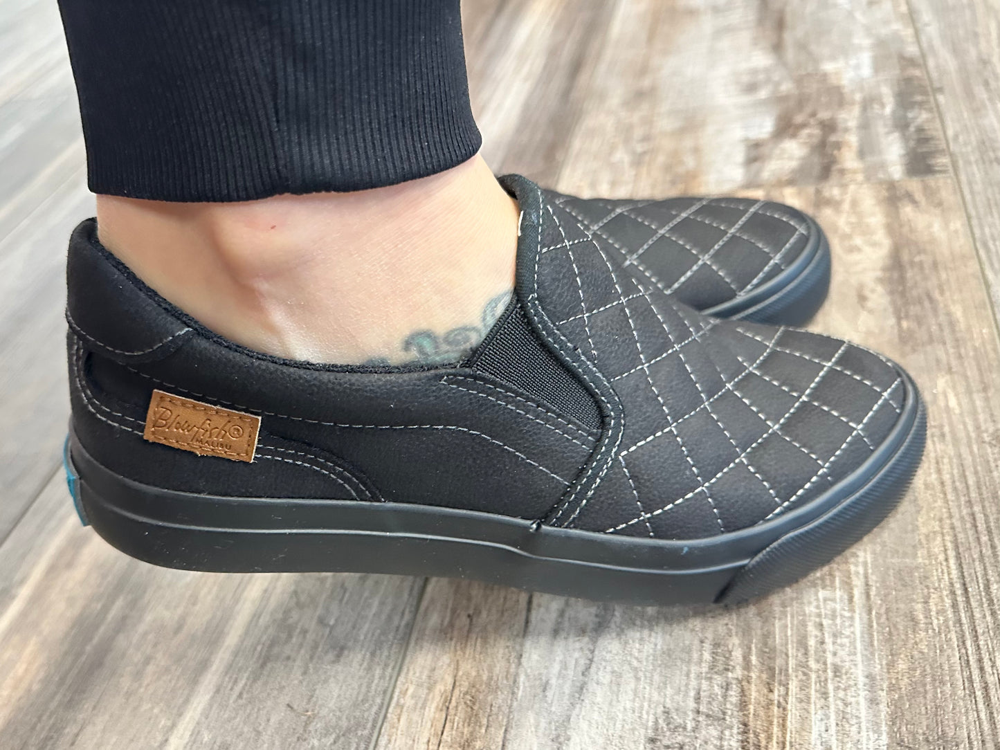 Black Fox Quilted Slip On