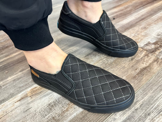Black Fox Quilted Slip On